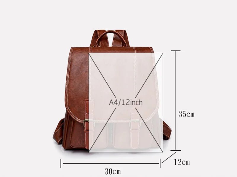 Soft Faux Leather Vintage Backpack - More than a backpack