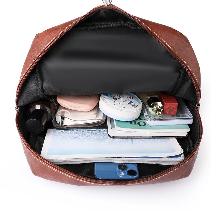 Soft Faux Leather Vintage Backpack - More than a backpack